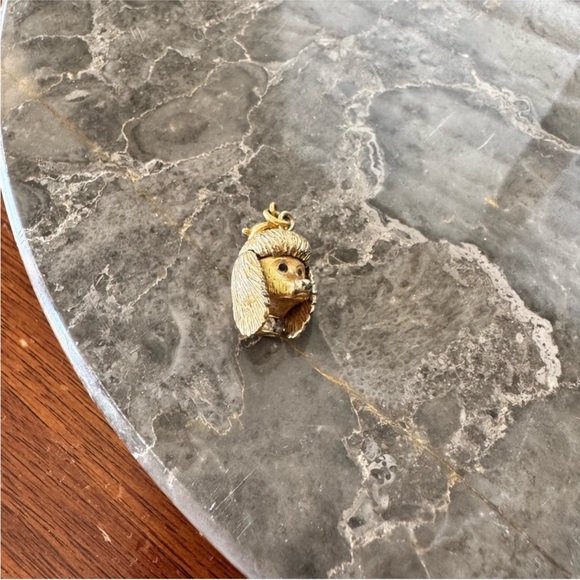 Vintage Gold Poodle Dog Charm - Picture 6 of 8